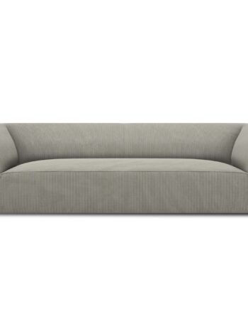 Micadoni Ruby Sofa    Sæder Grå Corduroy Fløjl Og Sort Plast
