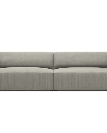 Micadoni Ruby Sofa    Sæder Grå Corduroy Stof Og Sort Plast