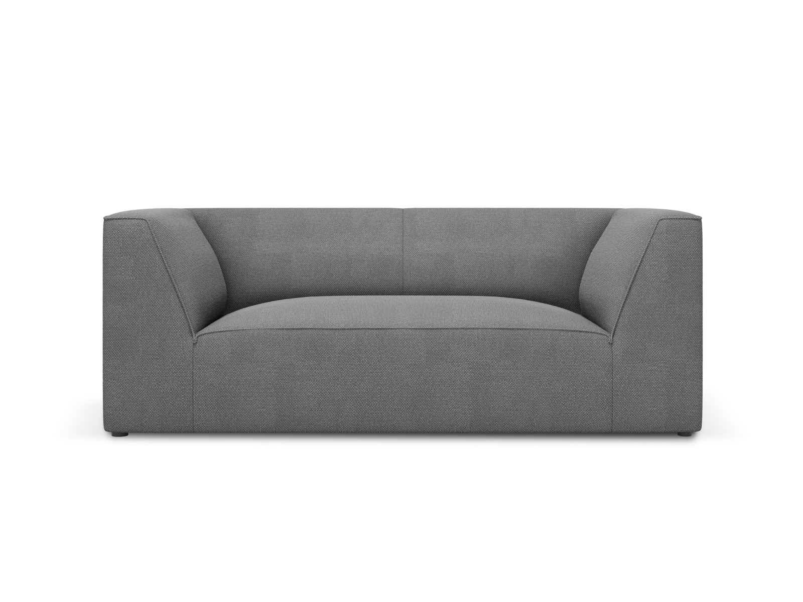 Micadoni Ruby Sofa    Sæder Grå Stof Og Sort Plast