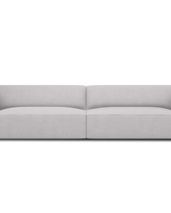 Micadoni Ruby Sofa    Sæder Grå Stof Og Sort Plast