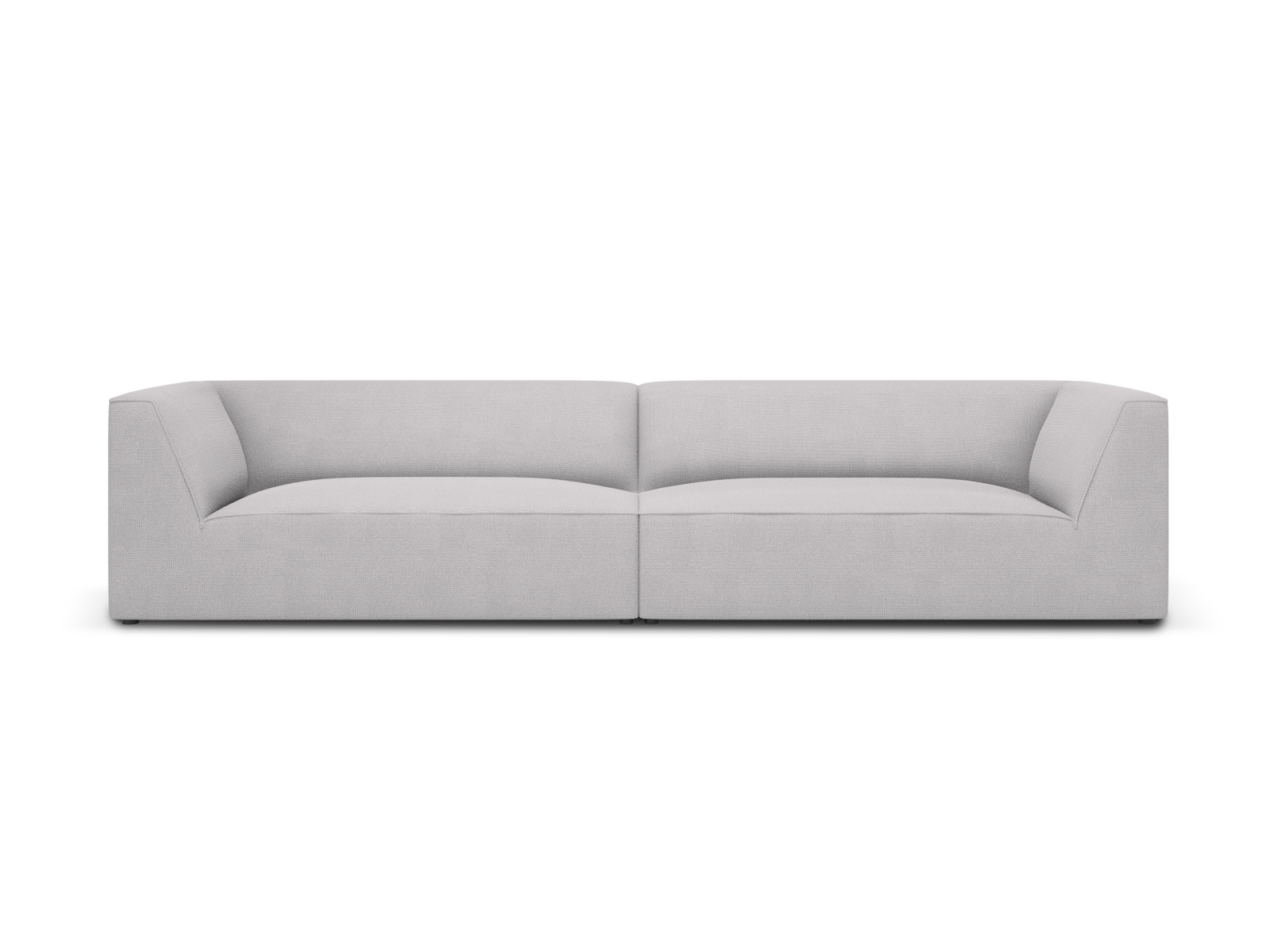Micadoni Ruby Sofa    Sæder Grå Stof Og Sort Plast