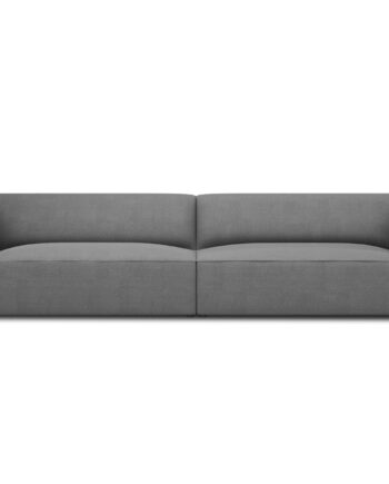 Micadoni Ruby Sofa    Sæder Grå Stof Og Sort Plast