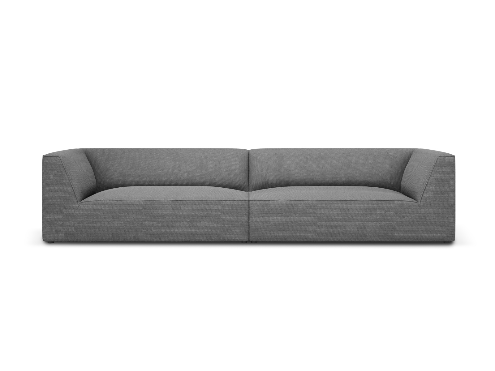 Micadoni Ruby Sofa    Sæder Grå Stof Og Sort Plast