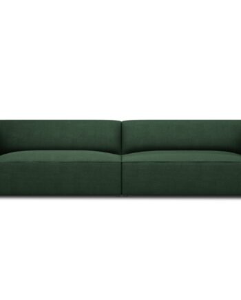 Micadoni Ruby Sofa    Sæder Grøn Stof Og Sort Plast