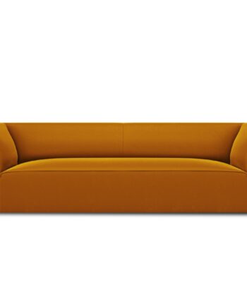 Micadoni Ruby Sofa    Sæder Gul Fløjl Og Sort Plast