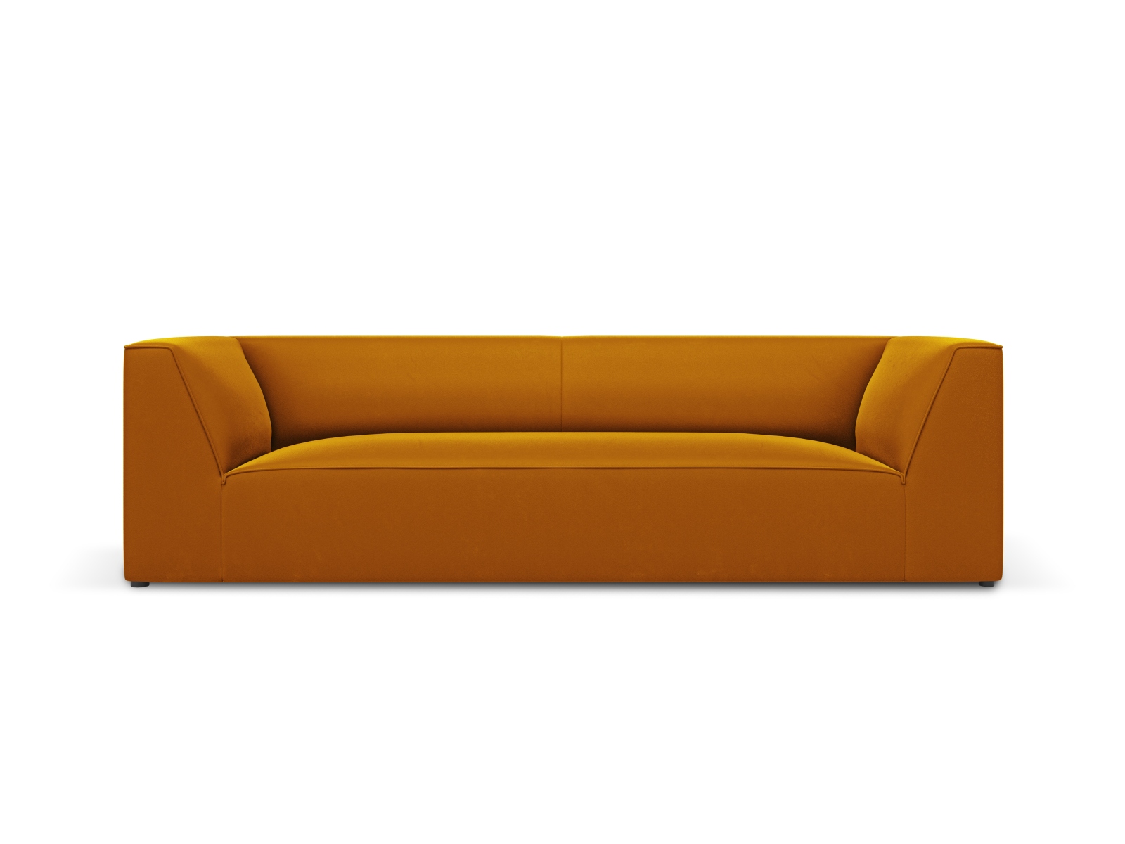 Micadoni Ruby Sofa    Sæder Gul Fløjl Og Sort Plast