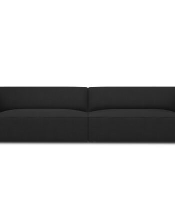 Micadoni Ruby Sofa    Sæder Sort Stof Og Sort Plast