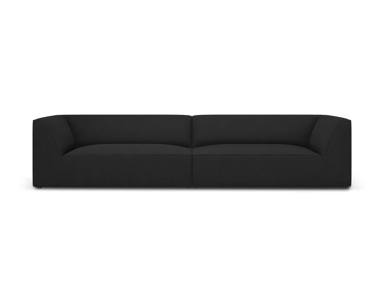 Micadoni Ruby Sofa    Sæder Sort Stof Og Sort Plast