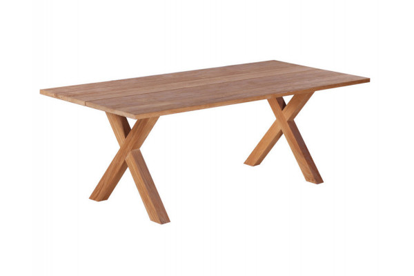 Milo Plankebord 90x200 Cm Bordben Teak Kryds