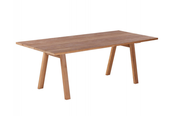 Milo Plankebord 100x240 Cm   Bordben   Teak Skrå
