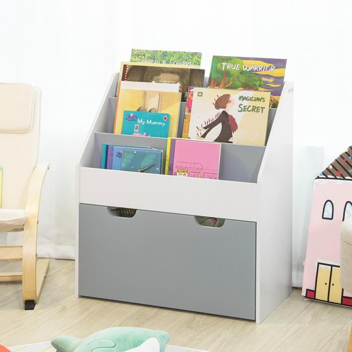 Montessori Reol Til Børnebøger  63x30x70 Cm