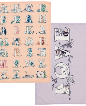 Moomin Arabia Mumi Alfabet Viskestykke 50   70 Cm  -pak  Multifarvet