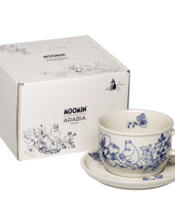Moomin Arabia Mumi Haru Kop Med Underkop  Blå Hvid