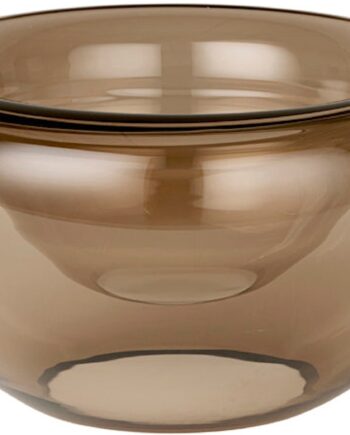 Mundblæst Glasskål Kristina Dam Opal Brun ø25xh13 Cm Dobbelvægget Retro Design Minimalistisk Serveringsskål