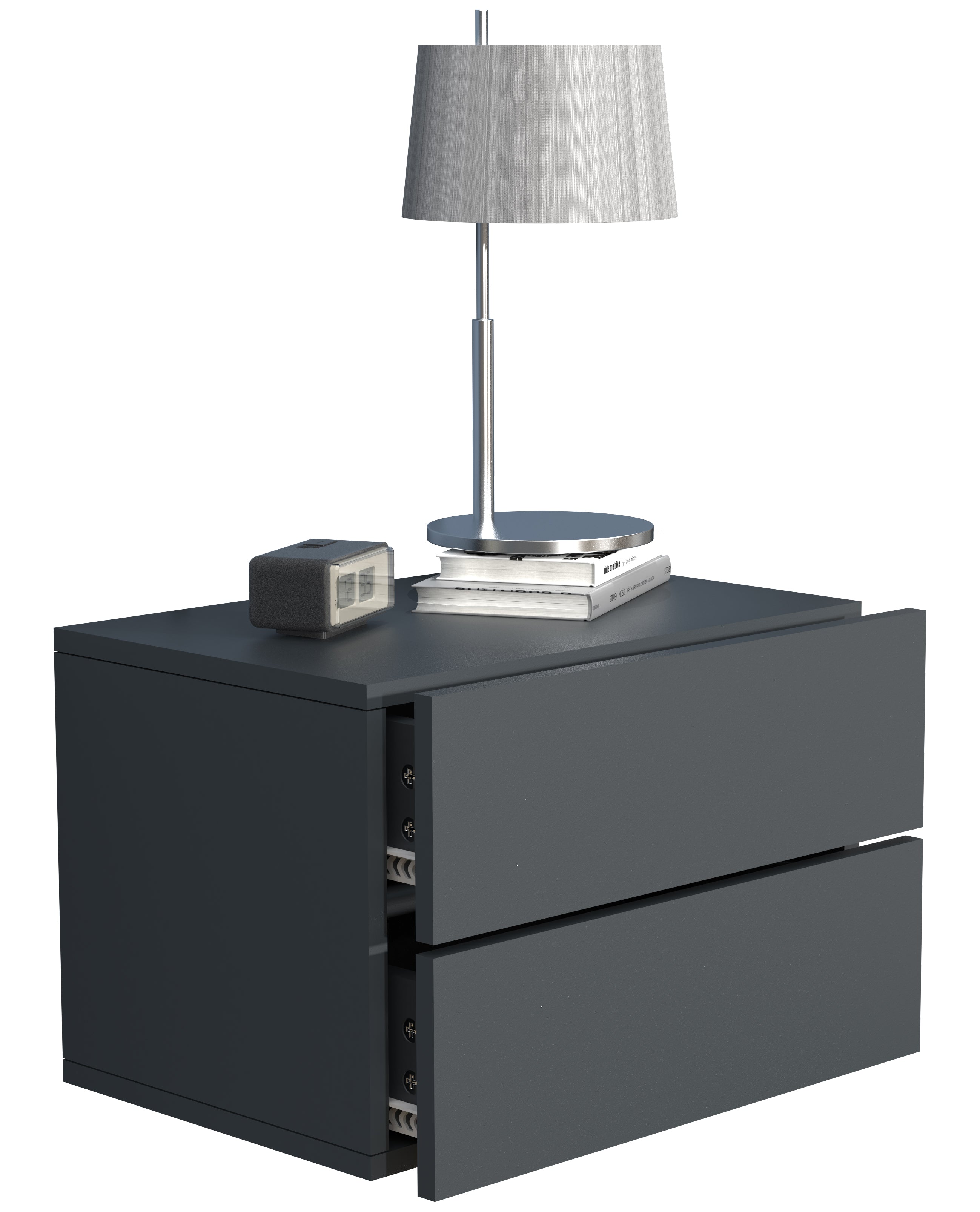 Natbord   Sengebord  30x45x32 Cm  Antracit