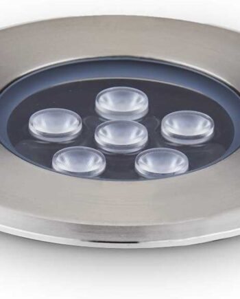 Nedgravningsspot Ideal Lux Floor ø12 Cm Stål Sort Integreret 6w Led 780 Lm Ip67
