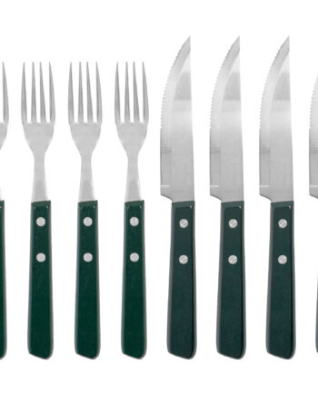 Nicolas Vahé Steakkniv- Og Gaffelsæt   Dele  Grøn