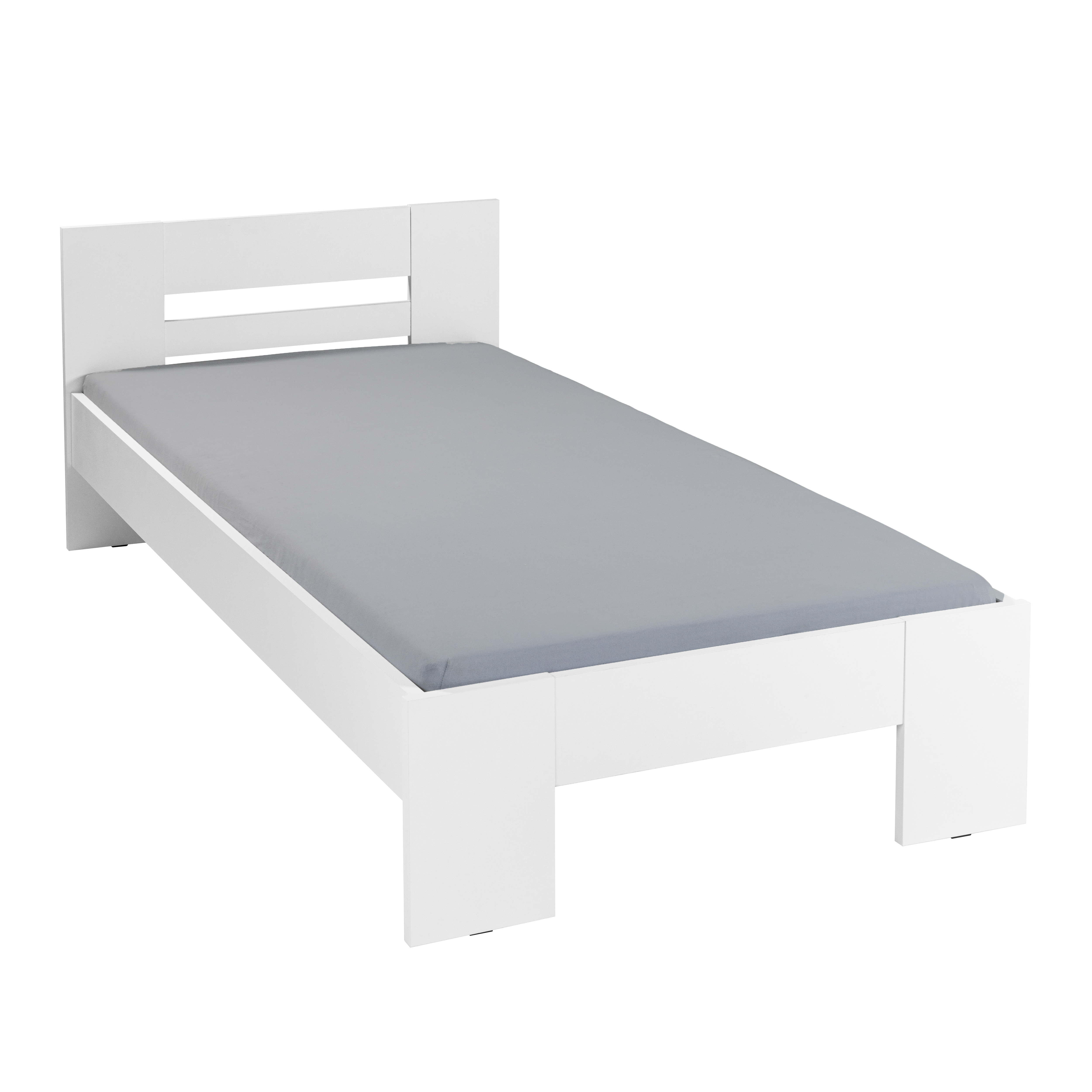 Nordic Living Collection Annik Sengeramme     Hovedgærde     Lamelbund Hvid Træ  90x200