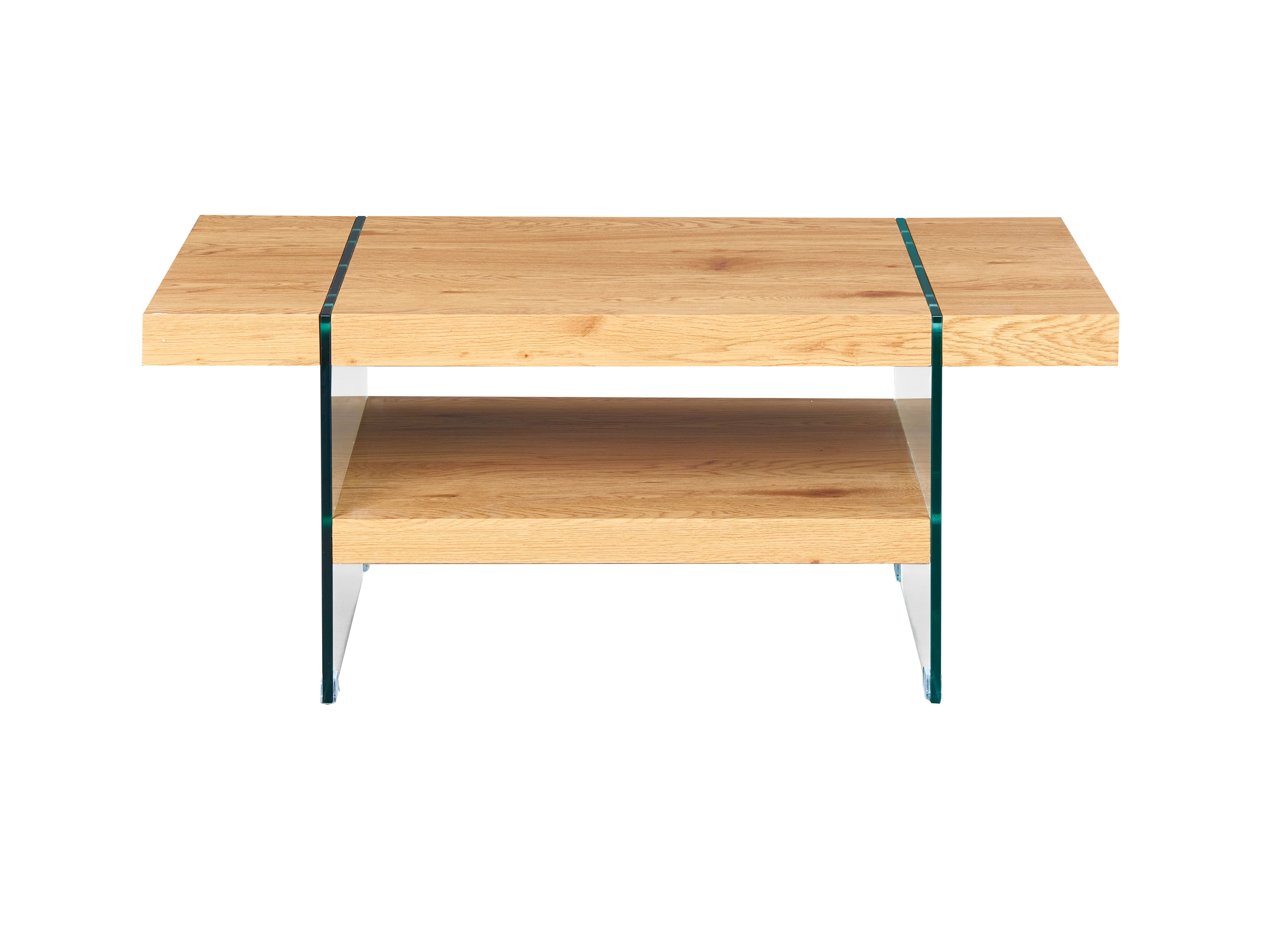 Nordic Living Collection Benina Sofabord       Hylde Sikkerhedsglas Og Vild Eg-finish Mdf  110x45