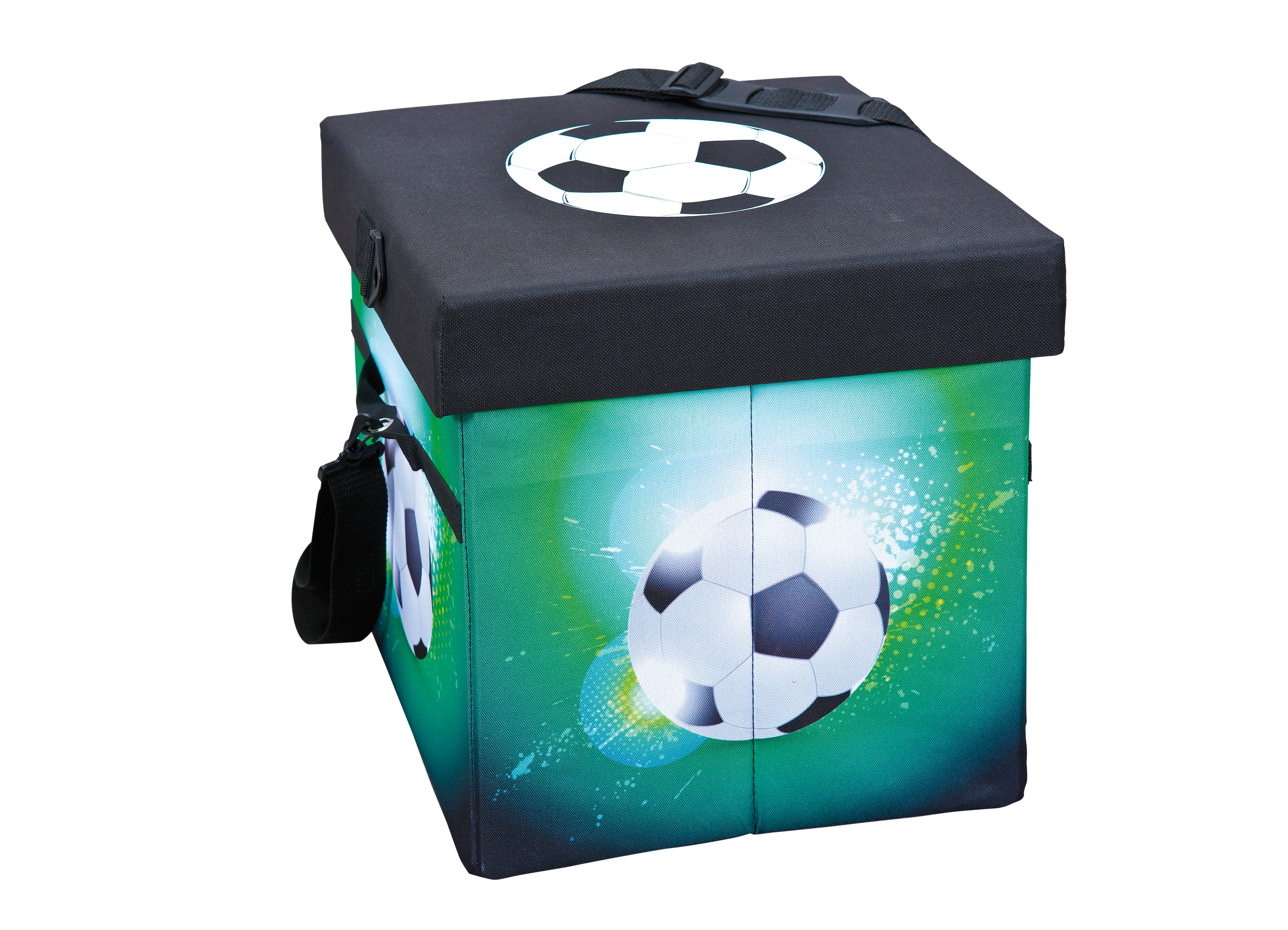Nordic Living Collection Fanbox Køletaske     Aftagelig Bærerem  Foldbar Multifarvet Og Sort Polypropylen  37x37