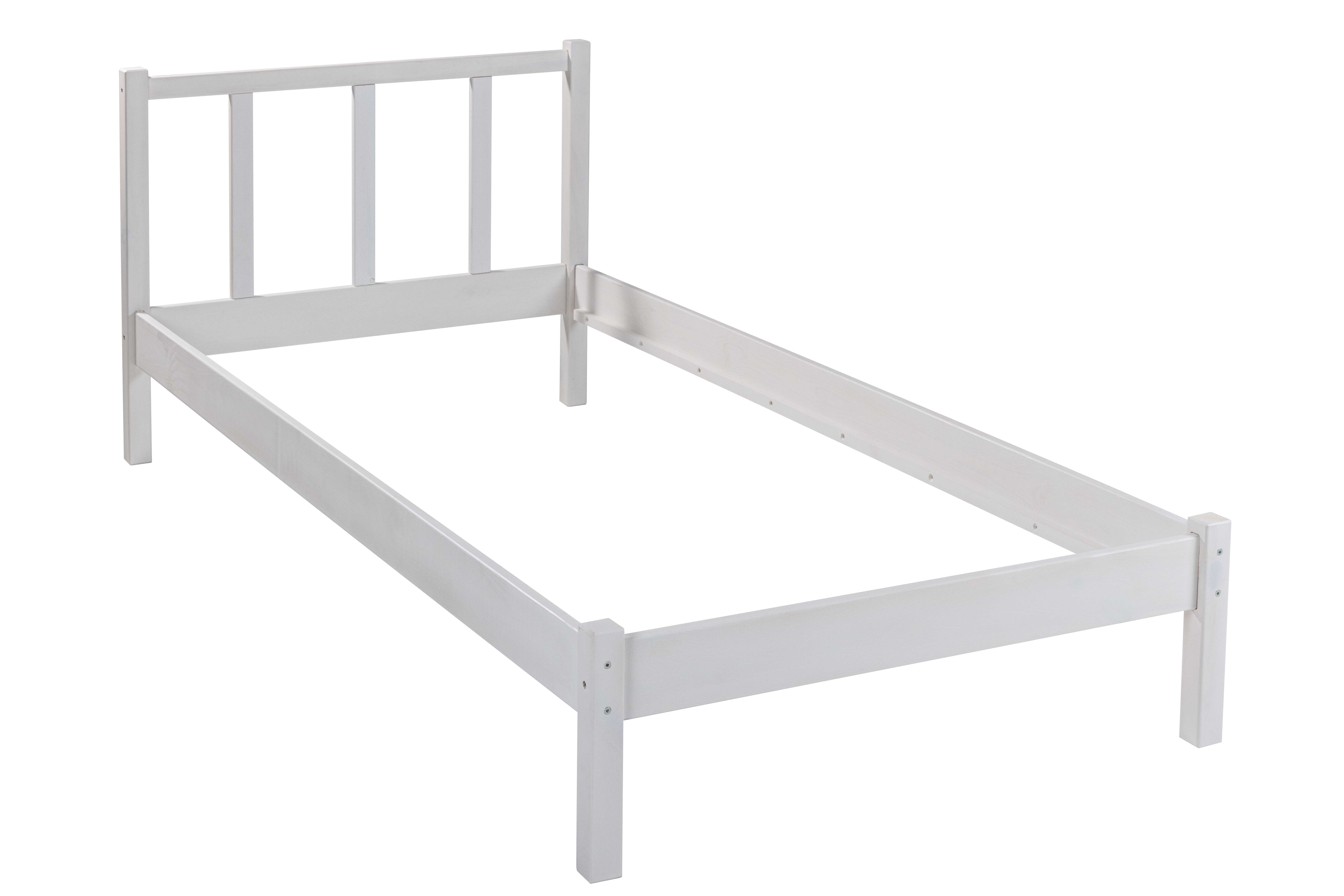 Nordic Living Collection Fredy Sengeramme     Sengegavl Hvid Træ  90x200