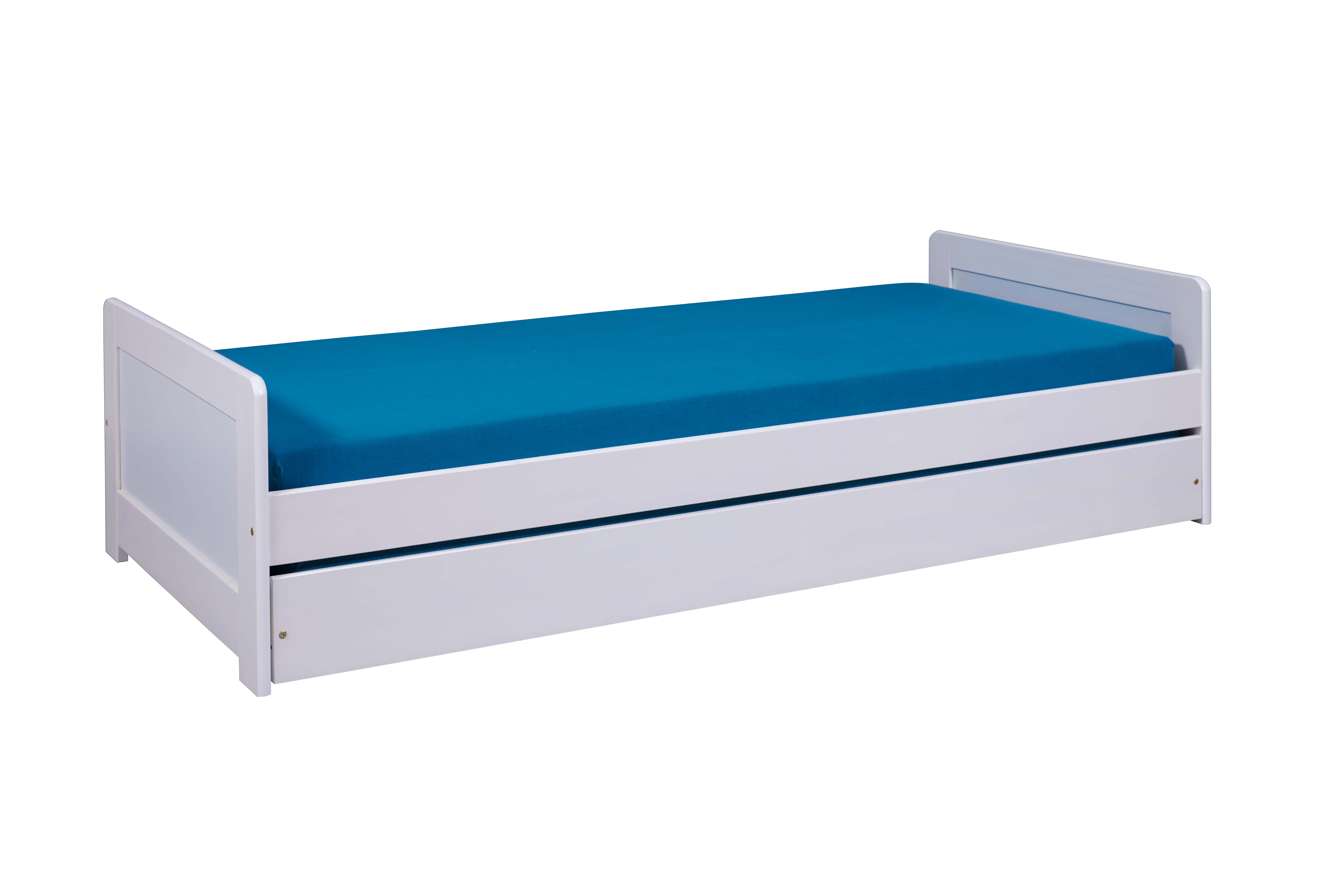Nordic Living Collection Surf Udtræksseng  Med   Lamelbund  Uden Madras Hvid Træ  90x200