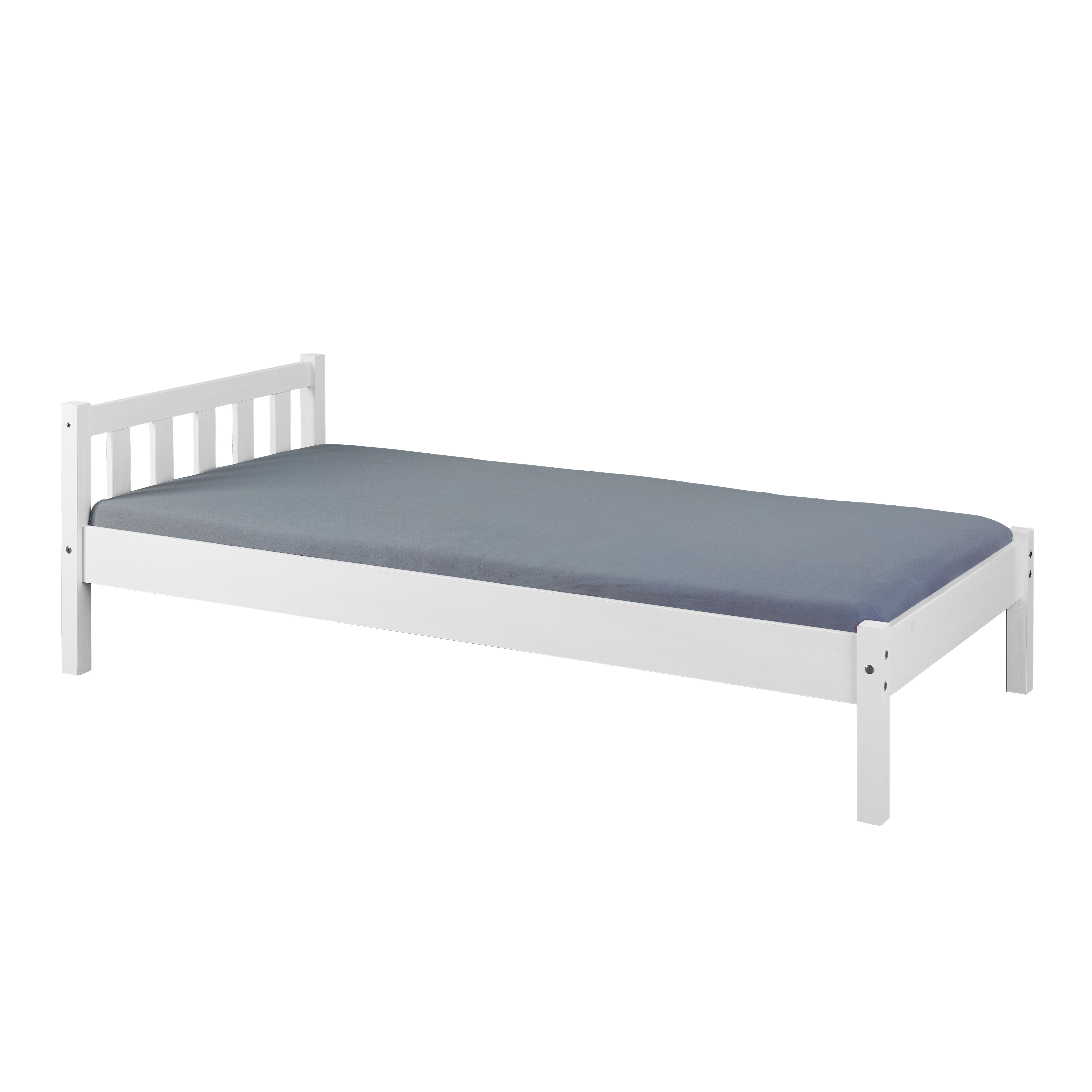 Nordic Living Collection Vilmar Sengeramme     Hovedgærde     Lamelbund     Madras Hvid Fyrretræ  90x200