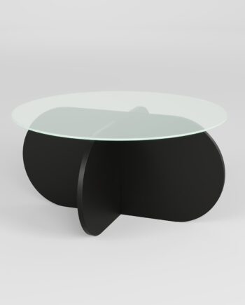 Nordvärk Bubble Sofabord  Rund Glas Og Sort Melamin  ø75