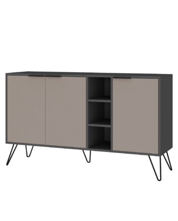 Nordvärk Clara Konsolbord       Låger    Hylder Antracitgrå Lys Mokka Melamin Og Metal  142x35