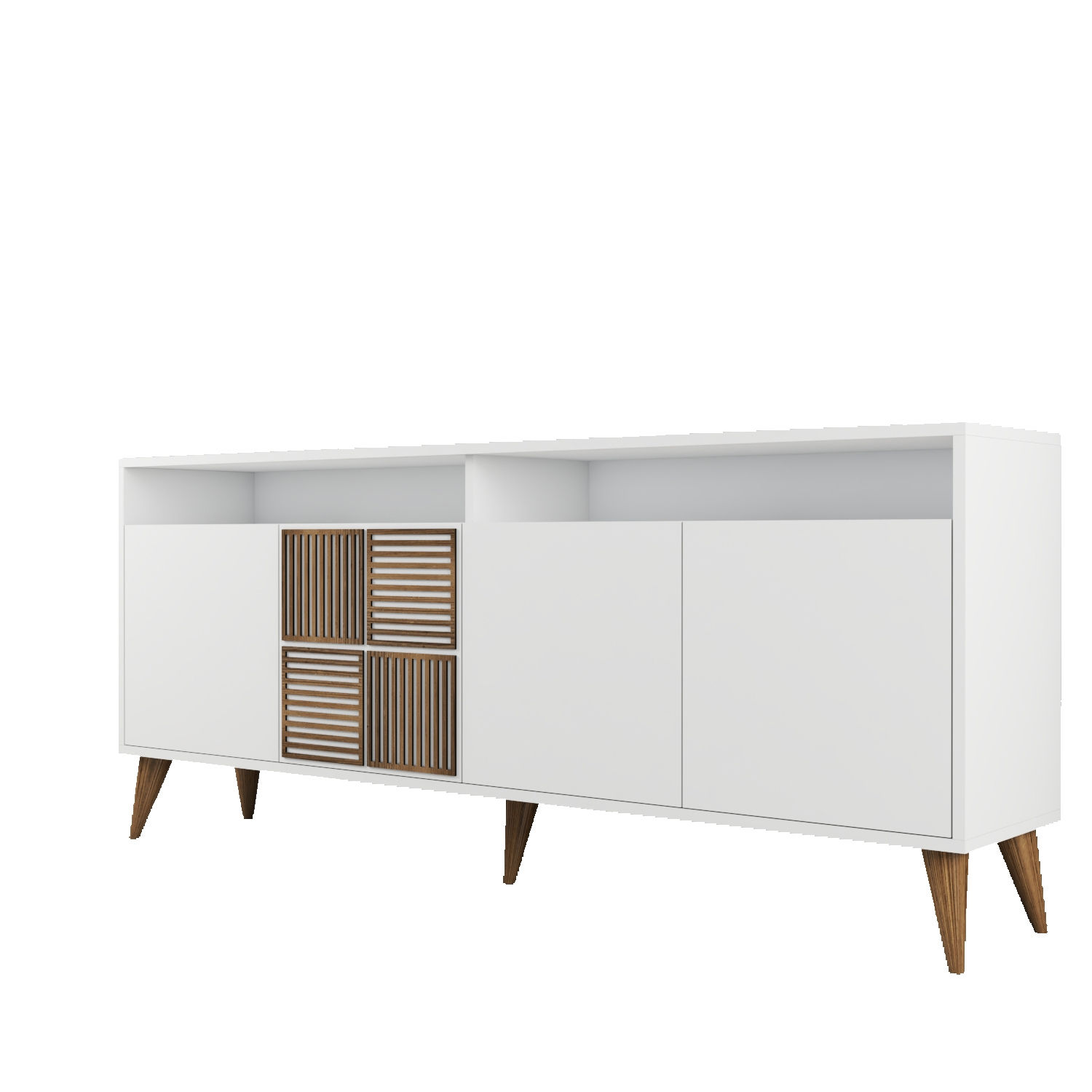 Nordvärk Milan Konsolbord Låger Hylder Rum Hvid Melamin Og Plast 180x35