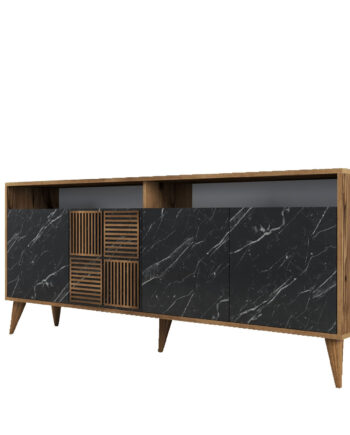 Nordvärk Milan Konsolbord       Låger    Hylder    Rum Valnød Sort Melamin Og Plast  180x35
