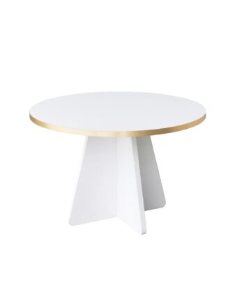 Nordvärk Mushroom Sofabord  Rund Guld Pvc Og Hvid Melamin  ø60