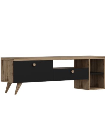 Nordvärk Parion Tv-bord       Låger    Hylde Og   Rum Eg Og Sort Melamin  150x35