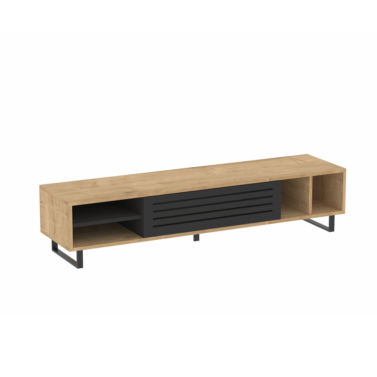 Nordvärk Safir Tv-bord       Låge    Hylde    Rum Safir Og Antracitgrå Melamin  160x40