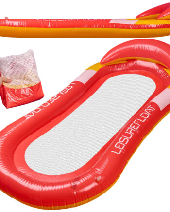 Oppustelig Vandmadras Til Swimmingpool Med Rødt Net