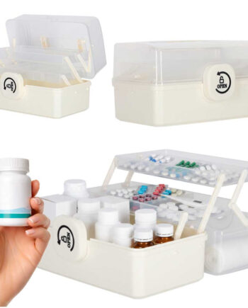 Organizer Medicinbeholder Medicinopbevaring Medicinskab 29x16x15cm