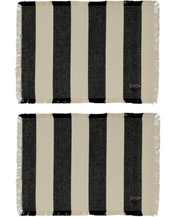 Oyoy Living Design Toppu Dækkeserviet  Sort    Stk
