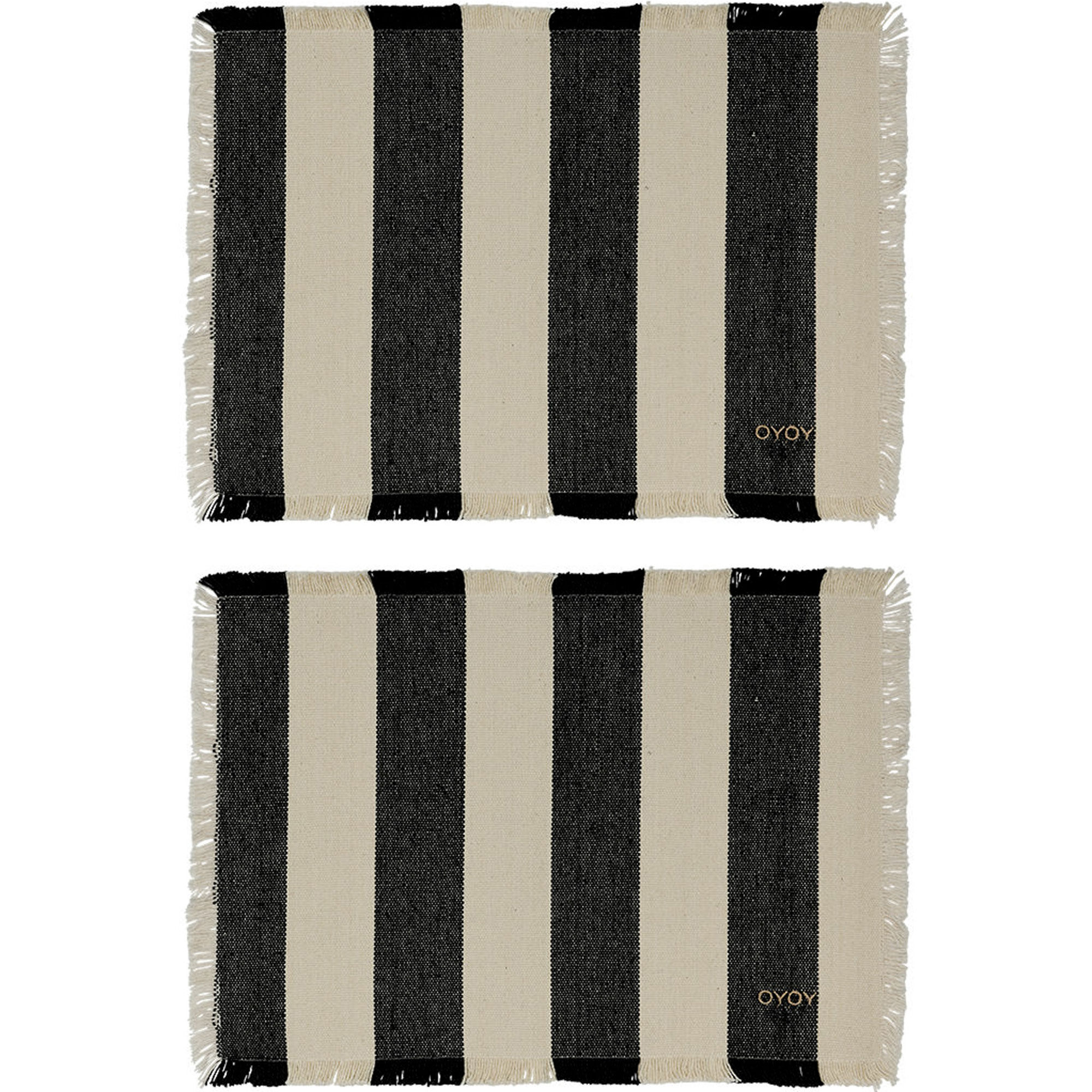 Oyoy Living Design Toppu Dækkeserviet Sort Stk