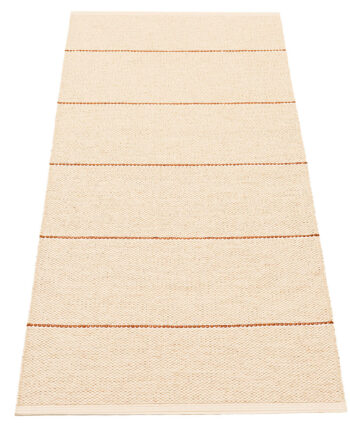 Pappelina Lea Gulvtæppe 150    70 Cm  Beige Rust Vanilla