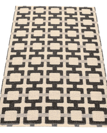 Pappelina Tom Gulvtæppe 120   70 Cm  Black Cream Grey