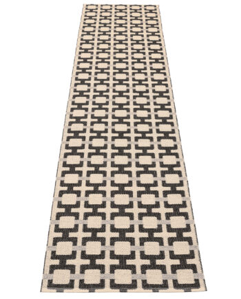 Pappelina Tom Gulvtæppe 300   70 Cm  Black Cream Grey
