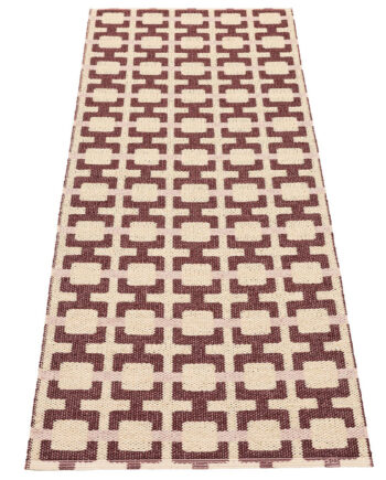 Pappelina Tom Gulvtæppe 180   70 Cm  Burgundy Cream Rose