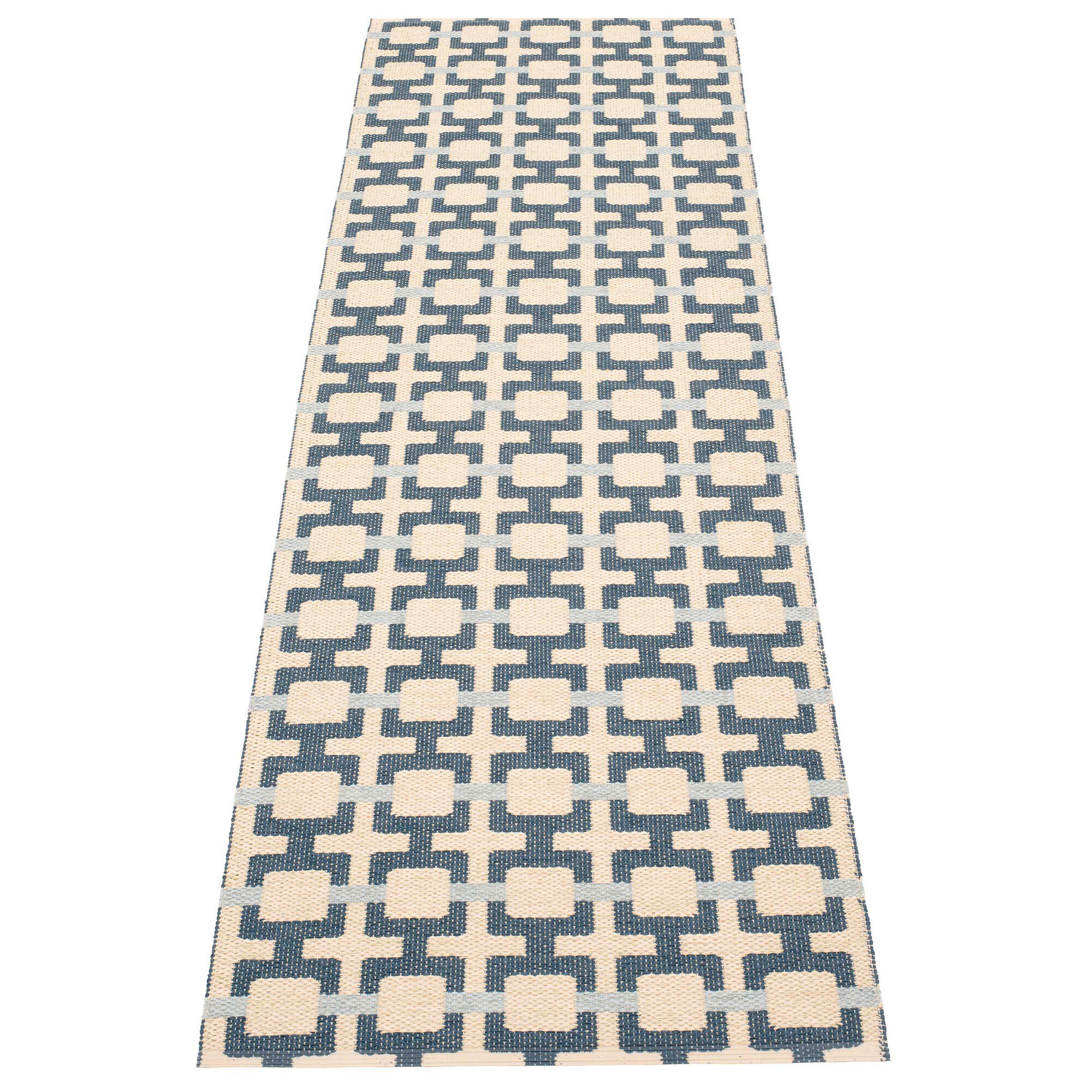 Pappelina Tom Gulvtæppe 240 70 Cm Ocean Blue Cream Fog