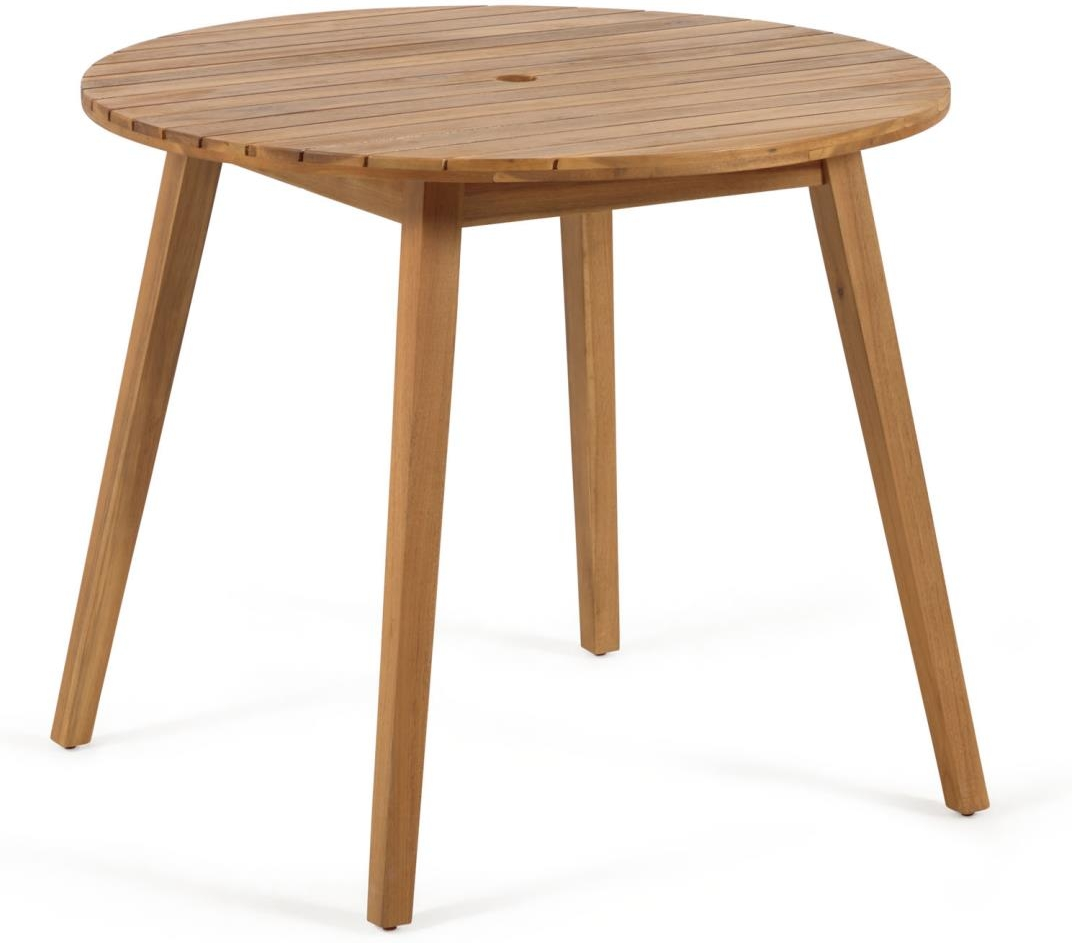 Parasolholder Parasolfod Kave Home Vilma   Fsc Certificeret Massivt Akacietræ Natur ø4 Cm