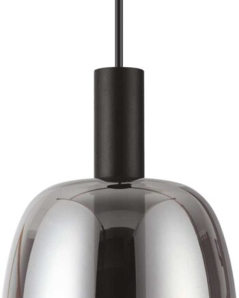 Pendel Lampe Ideal Lux Coco Med Integreret Led ø150 Mm H290-2250 Mm Røg Sort