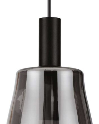 Pendel Lampe Ideal Lux Coco ø150 Mm Røg Sort Led Justerbar Højde 310 2270 Mm