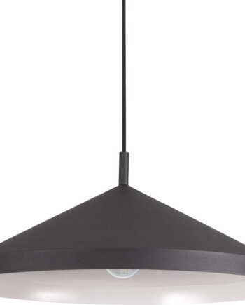 Pendel Lampe Ideal Lux Yurta Sort Metal ø50 Cm Justerbar Højde E27 Loftslampe Suspensionslampe Minimalistisk Design 60w