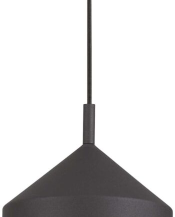 Pendel Lampe Ideal Lux Yurta ø210 Mm Justerbar Højde 210-2300 Mm Sort Metal