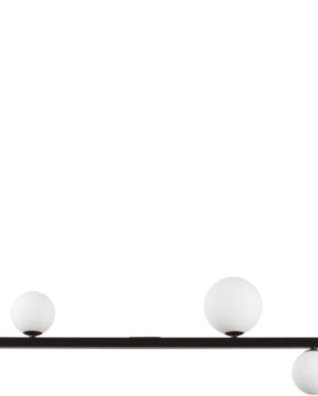 Pendellampe Ideal Lux Birds Sort Metal Med Satin Messing Og Hvide Glas  Justérbar 51 160 Cm