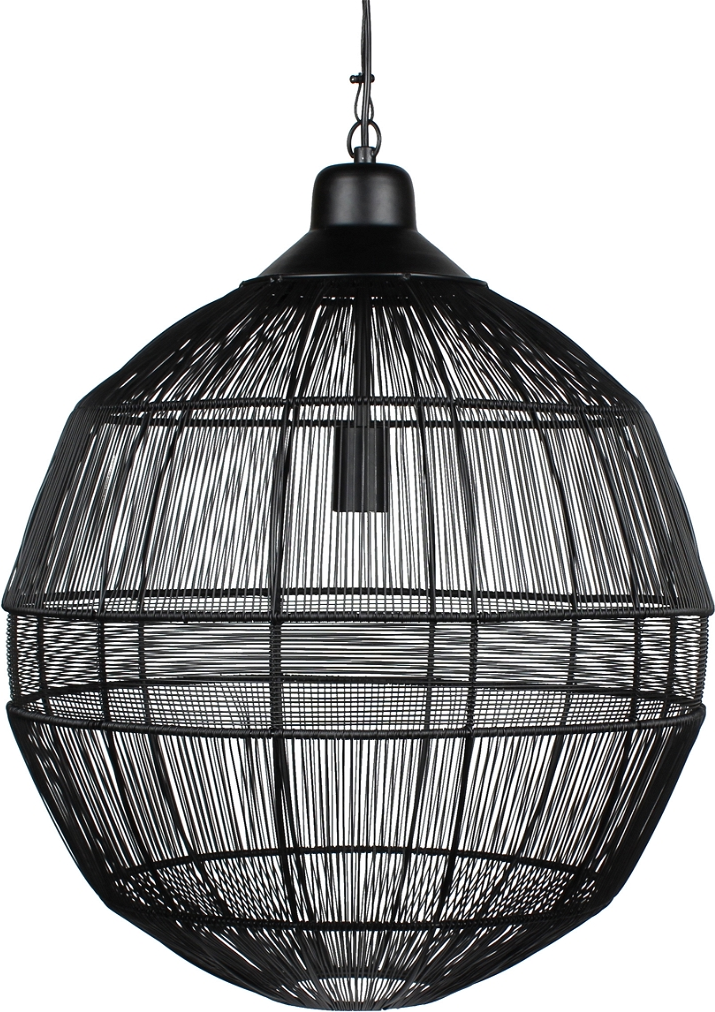 Pendellampe Woood Exclusive Enes ø50   H60 Cm Mat Sort Metal